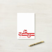 Post-it® volleyballs blanc rouge nom de l'entraîneur person (Sur un bureau)