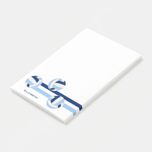 Post-it® volleyballs blancs bleus personnalisés