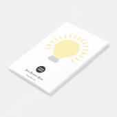 Post-it® Vos notes de post-it pour ampoule de logo (Incliné)
