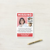 Post-it® VOS Photos & Texte "MANQUANT" (Sur un bureau)