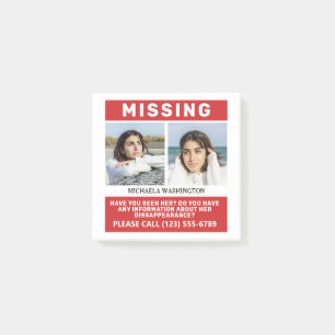 Post-it® VOS Photos & Texte "PERSONNE DISPARUE"