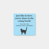 Post-it® Votez Blue Cat 2 Post-It Notes (Devant)