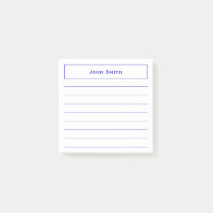Post-it® Votre bleu/blanc minimalistes d'entreprise nommés