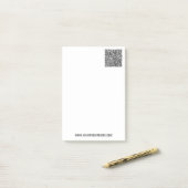 Post-it® Votre code QR Texte personnalisé Notes de votre en (Sur un bureau)