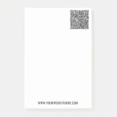 Post-it® Votre code QR Texte personnalisé Notes de votre en (Devant)
