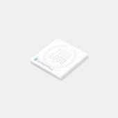 Post-it® Votre logo d'affaires s'est fané le contexte 3x3 (Incliné)