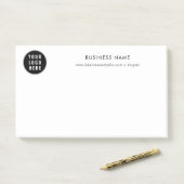 Post-it® Votre logo d'entreprise et site Web de l'entrepris (Sur un bureau)