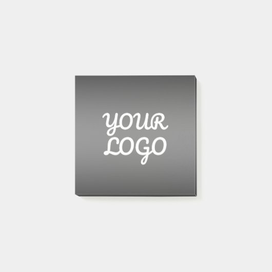 Post-it® Votre logo et moderne gris foncé modifiable couleu (Devant)