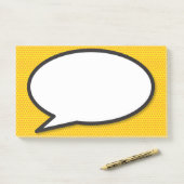 Post-it® Votre message bulle de dialogue bande dessinée amu (Sur un bureau)
