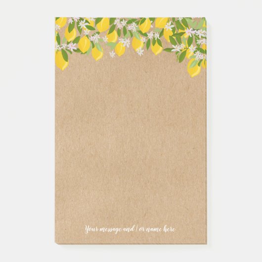 Post-it® Votre Message Citronnerie Rustique (Devant)