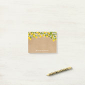 Post-it® Votre Message Citronnerie Rustique (Sur un bureau)