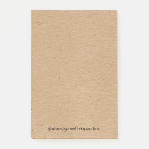 Post-it® Votre message dans le style de papier kraft rustiq