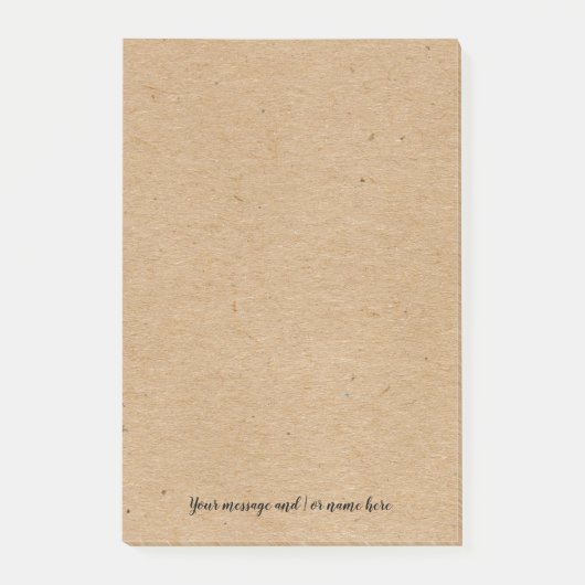 Post-it® Votre message dans le style de papier kraft rustiq (Devant)