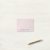 Post-it® Votre message en marbre rose (Sur un bureau)