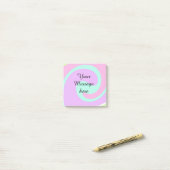 Post-it® Votre message ici ajouter texte nom monogramme ros (Sur un bureau)