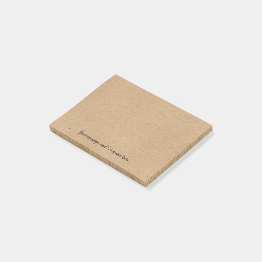 Post-it® Votre message Style Rustique Kraft papier (Incliné)