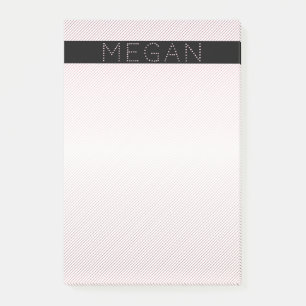 Post-it® Votre nom Blanc mince et Rose subtil Ombre Strip