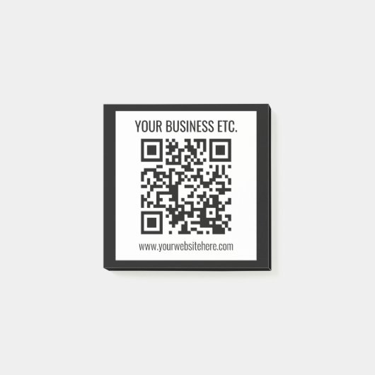Post-it® Votre nom d'entreprise et code QR modifiable (Devant)