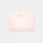 Post-it® Votre nom | Elegant Script Soft Ombre (Devant)