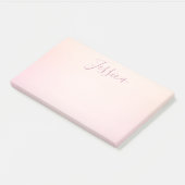 Post-it® Votre nom | Elegant Script Soft Ombre (Incliné)