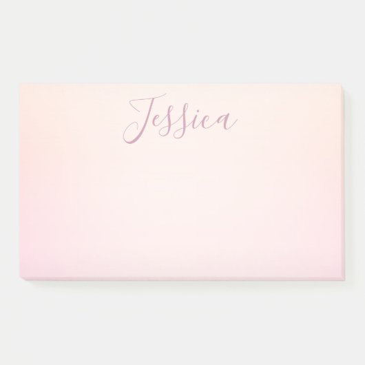 Post-it® Votre nom | Elegant Script Soft Ombre (Devant)