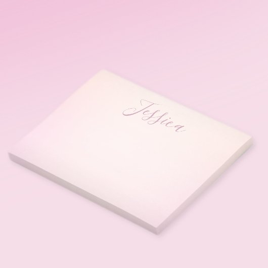 Post-it® Votre nom | Elegant Script Soft Ombre