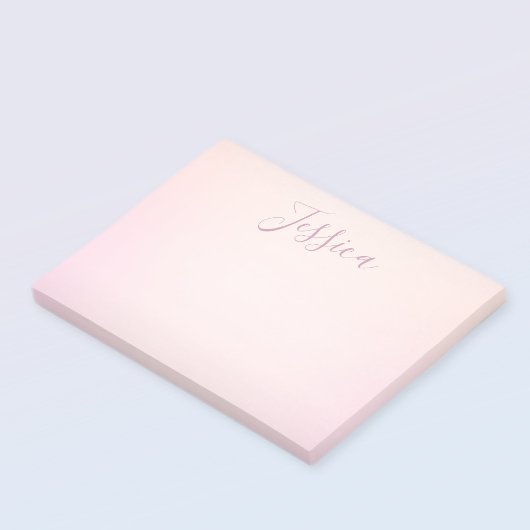 Post-it® Votre nom | Elegant Script Soft Ombre