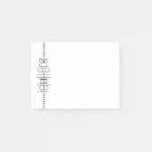 Post-it® Votre nom en tant que glyphes Aliens Unique Blanc (Devant)