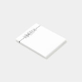 Post-it® Votre nom en tant que glyphes Aliens Unique Blanc (Incliné)