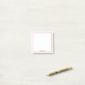 Post-it® Votre nom Entreprise Minimaliste Rouge Blanc (Sur un bureau)