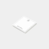 Post-it® Votre nom et couronne de monogramme (Incliné)