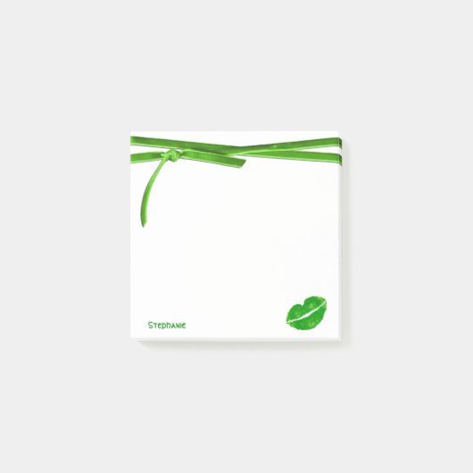 Post-it® Votre nom | Green Irish Kiss Lipstick Blot Graphiq (Devant)