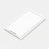 Post-it® Votre nom | Grille pointillée Entreprise Gris mini (Incliné)