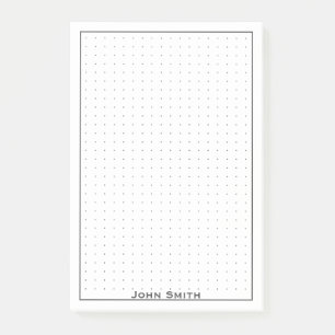 Post-it® Votre nom Grille pointillée Entreprise Gris mini