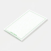 Post-it® Votre nom | Grille pointillée Entreprise Vert mini (Incliné)