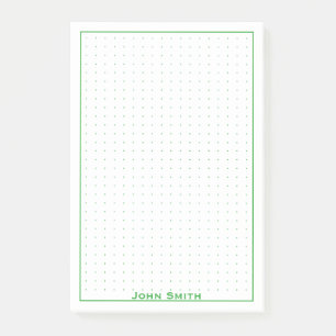 Post-it® Votre nom   Grille pointillée Entreprise Vert mini