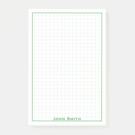 Post-it® Votre nom | Grille pointillée Entreprise Vert mini (Devant)