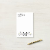 Post-it® VOTRE NOM | notes importantes de - Lacy Butterfly (Sur un bureau)