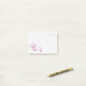 Post-it® Votre nom - Purple Orchid Floral Photographie (Sur un bureau)
