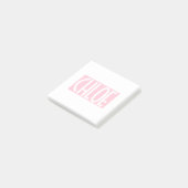 Post-it® Votre nom | Texte blanc gras sur rose clair (Incliné)