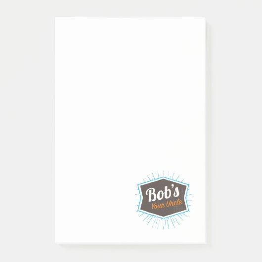 Post-it® Votre plaisanterie d'oncle Funny Man Named Bob de (Devant)