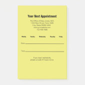 Post-it® Votre prochain rendez-vous Bureau du Dr Jaune Rapp (Devant)