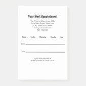 Post-it® Votre prochain rendez-vous Médecin du bureau Rappe (Devant)