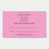 Post-it® Votre prochain rendez-vous Salon de beauté rose et (Devant)