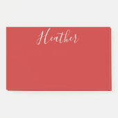 Post-it® Votre script blanc personnalisé en rouge (Devant)