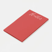 Post-it® Votre script blanc personnalisé en rouge (Incliné)