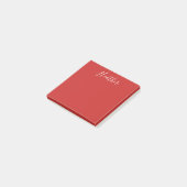 Post-it® Votre script blanc personnalisé en rouge (Incliné)