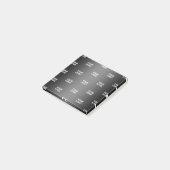 Post-it® Votre simple logo répétitif | Gradient noir et gri (Incliné)