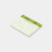 Post-it® Votre texte | Alphabet coloré (Incliné)