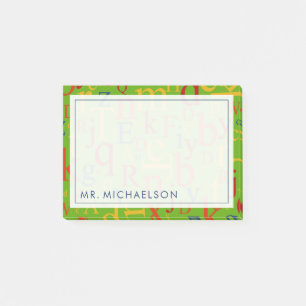Post-it® Votre texte   Alphabet coloré